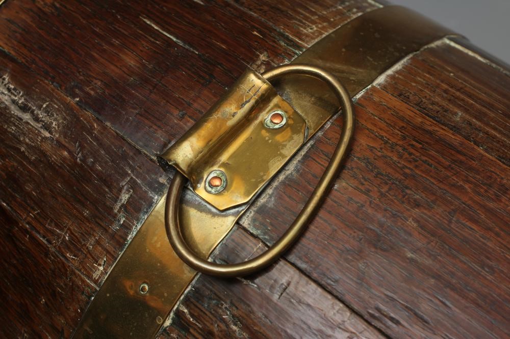 A COOPERED OAK BARREL SHAPED STICK STAND Image