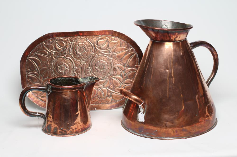 A COPPER FOUR GALLON JUG by Anderson Brothers Image