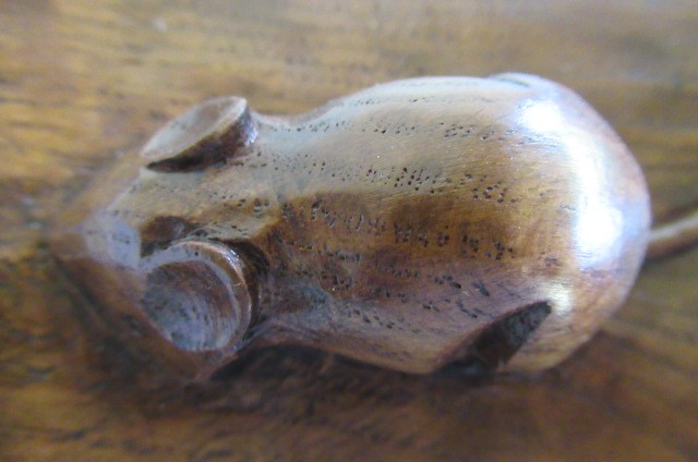 A PAIR OF ROBERT THOMPSON ADZED OAK BOOKENDS of square form Image