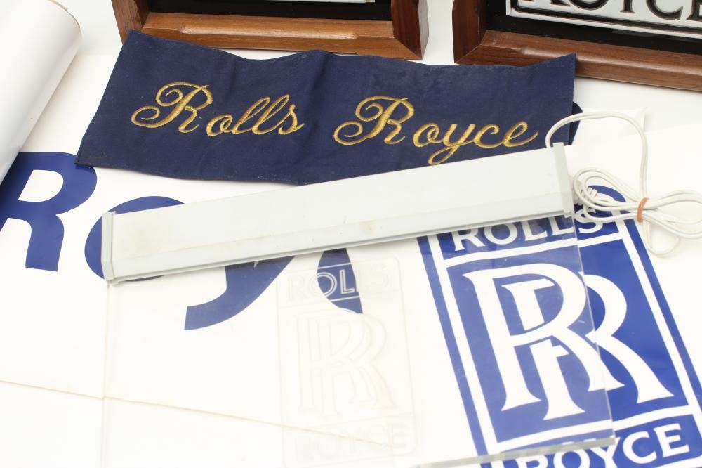 TWO FRAMED CERAMIC ROLLS ROYCE LOGOS Image