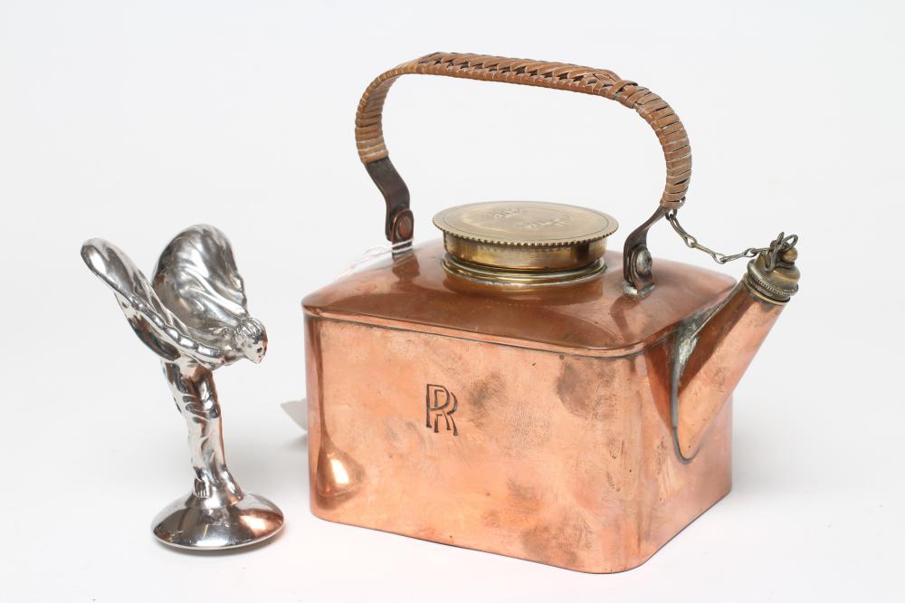 A ROLLS ROYCE BRASS AND COPPER KETTLE Image