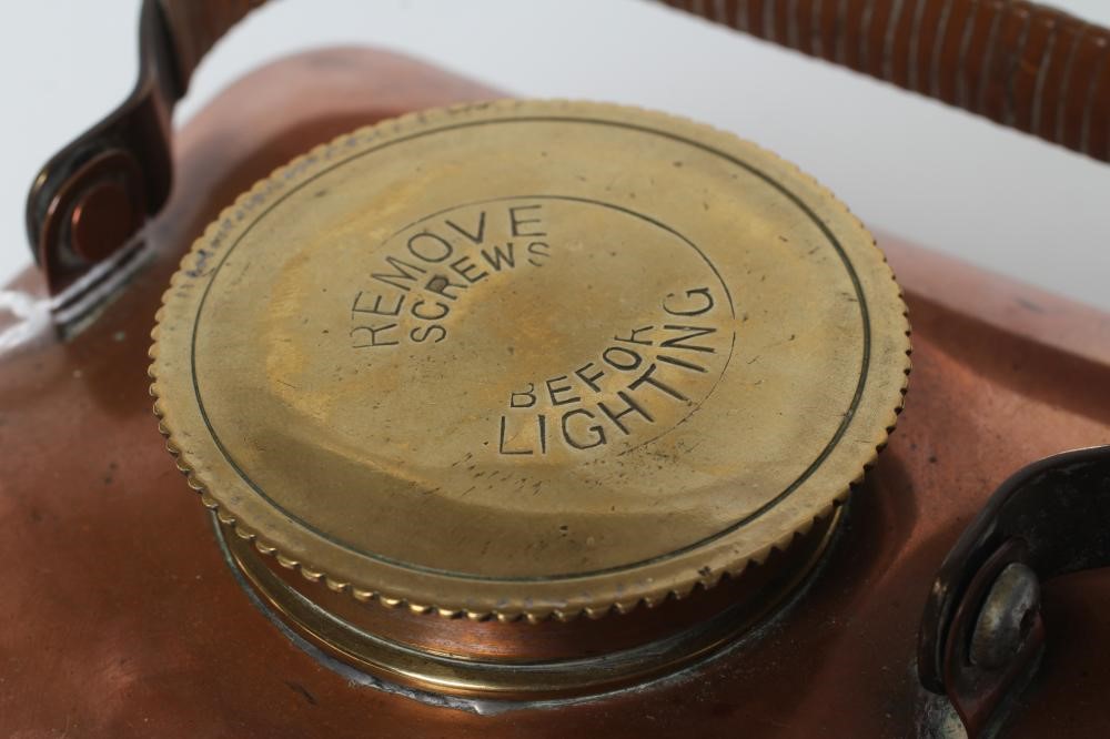 A ROLLS ROYCE BRASS AND COPPER KETTLE Image