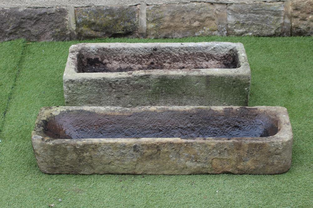A SANDSTONE TROUGH of narrow oblong form Image