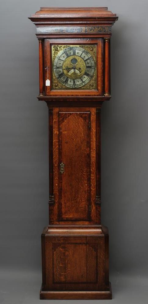 AN OAK LONGCASE CLOCK Image