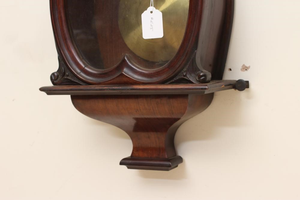 A ROSEWOOD CASED VIENNA STYLE WALL TIMEPIECE Image