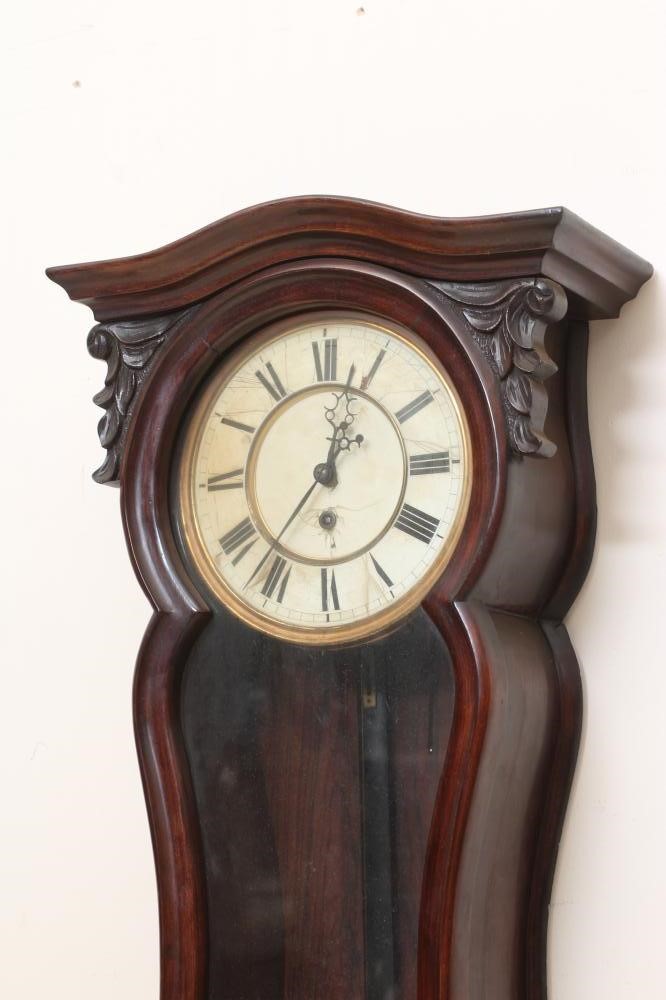A ROSEWOOD CASED VIENNA STYLE WALL TIMEPIECE Image
