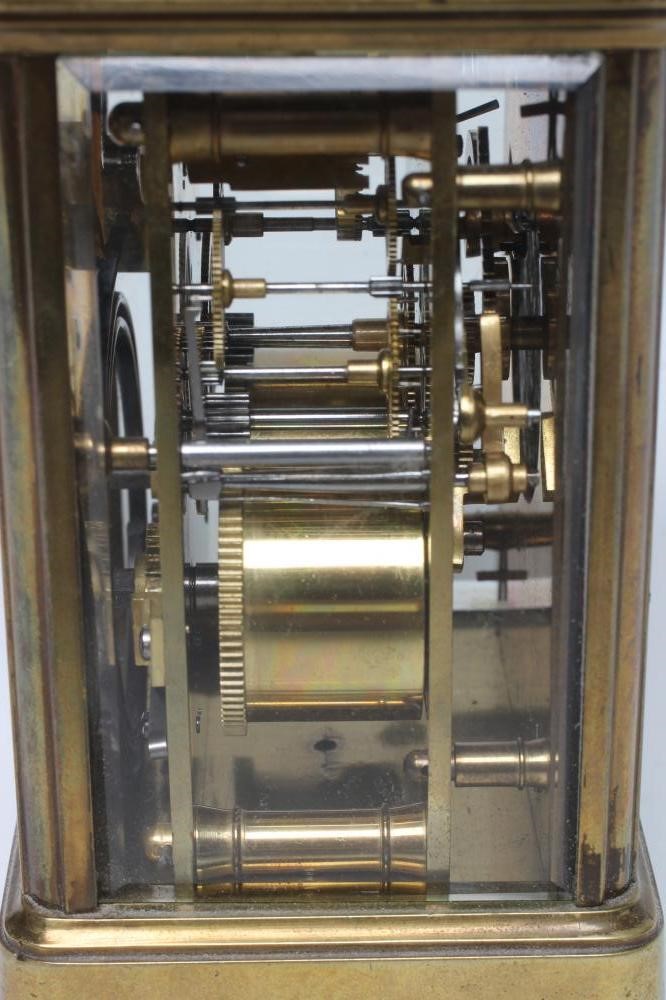 A BRASS CASED CARRIAGE CLOCK Image