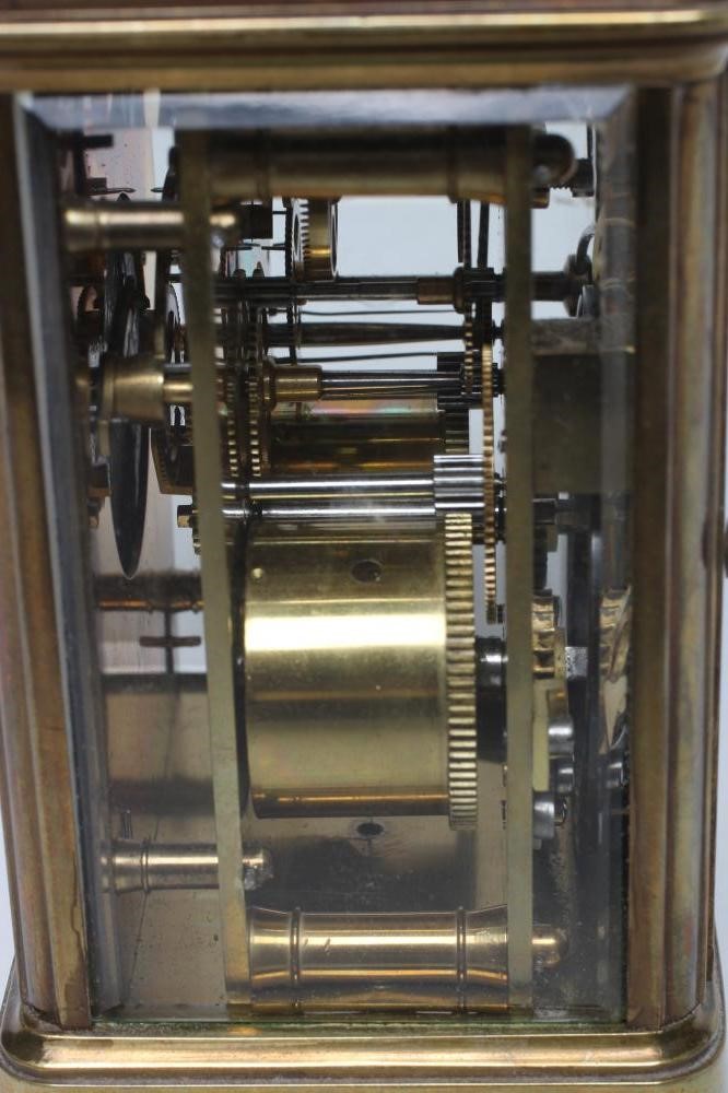 A BRASS CASED CARRIAGE CLOCK Image