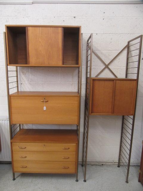 A LADDERAX TEAK TWO SECTION MODULAR ROOM UNIT Image