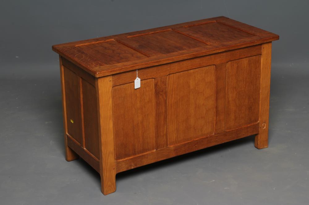 AN ALAN GRAINGER ADZED OAK PANELLED CHEST Image