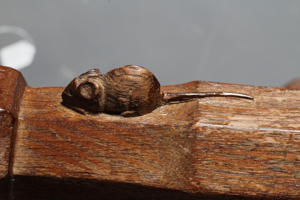 A ROBERT THOMPSON ADZED OAK COFFEE TABLE Image