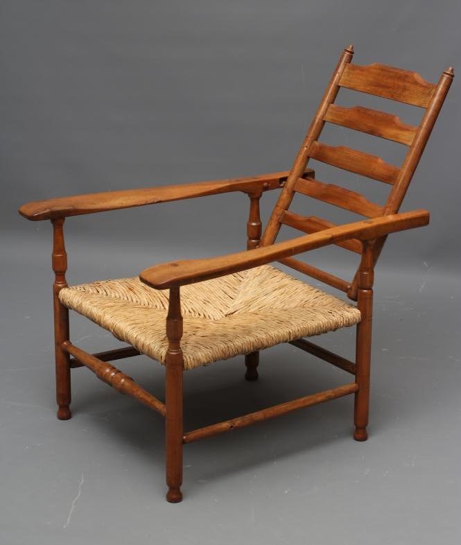 A PAIR OF GORDON RUSSELL ARTS AND CRAFTS STYLE FRUITWOOD ARMCHAIRS Image