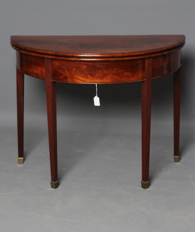 A GEORGIAN MAHOGANY FOLDING CARD TABLE Image