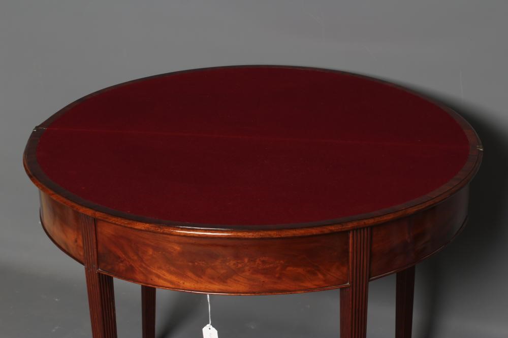 A mahogany folding card table Hartleys Auctioneers & Valuers