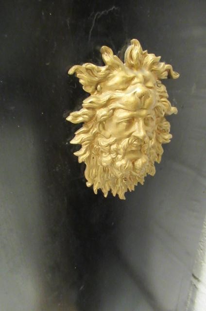 A VICTORIAN EBONISED AND FLORAL MARQUETRY PIER CABINET Image