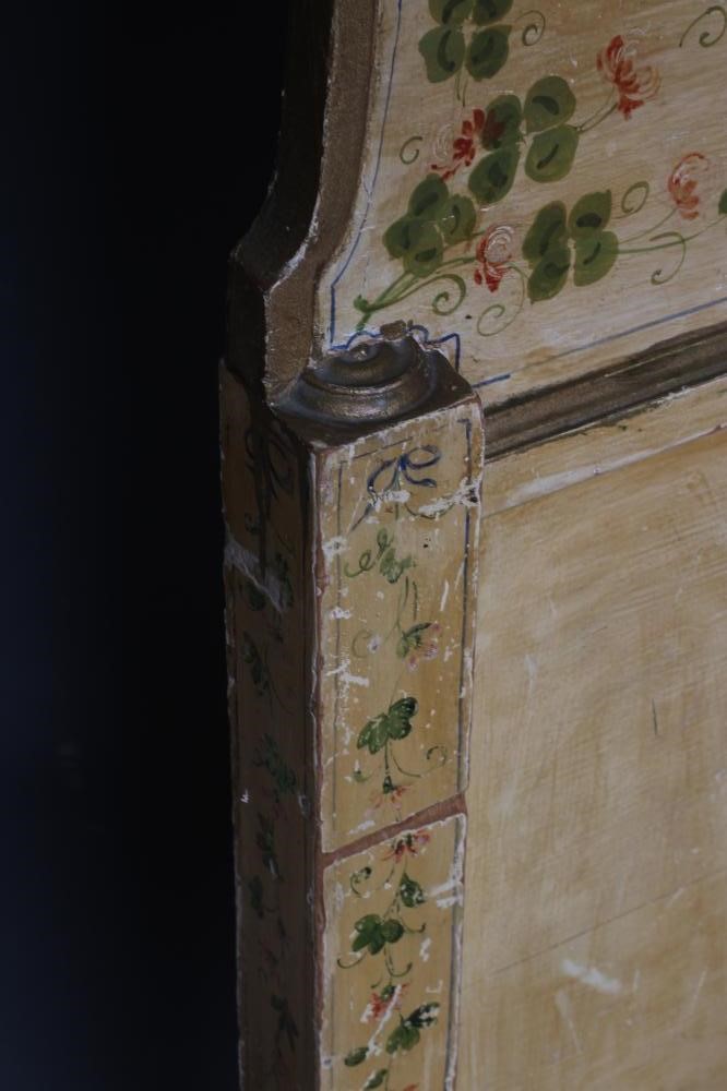 A FRENCH PAINTED PINE SINGLE BEDSTEAD Image