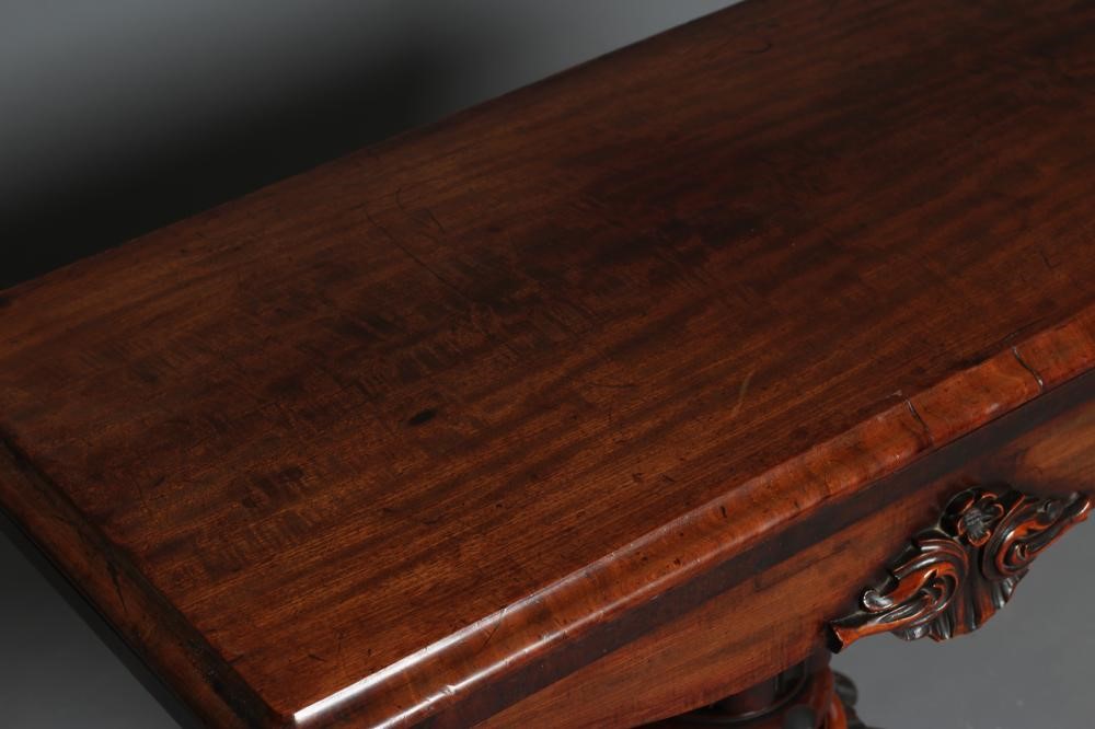 A VICTORIAN ROSEWOOD FOLDING CARD TABLE Image