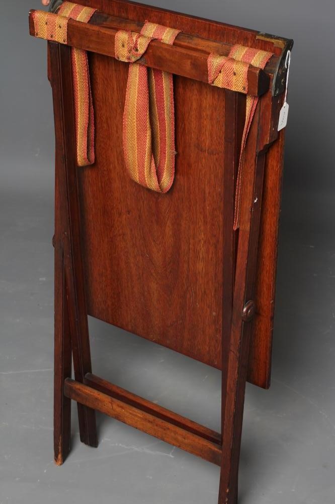 A mahogany campaign folding table Hartleys Auctioneers & Valuers