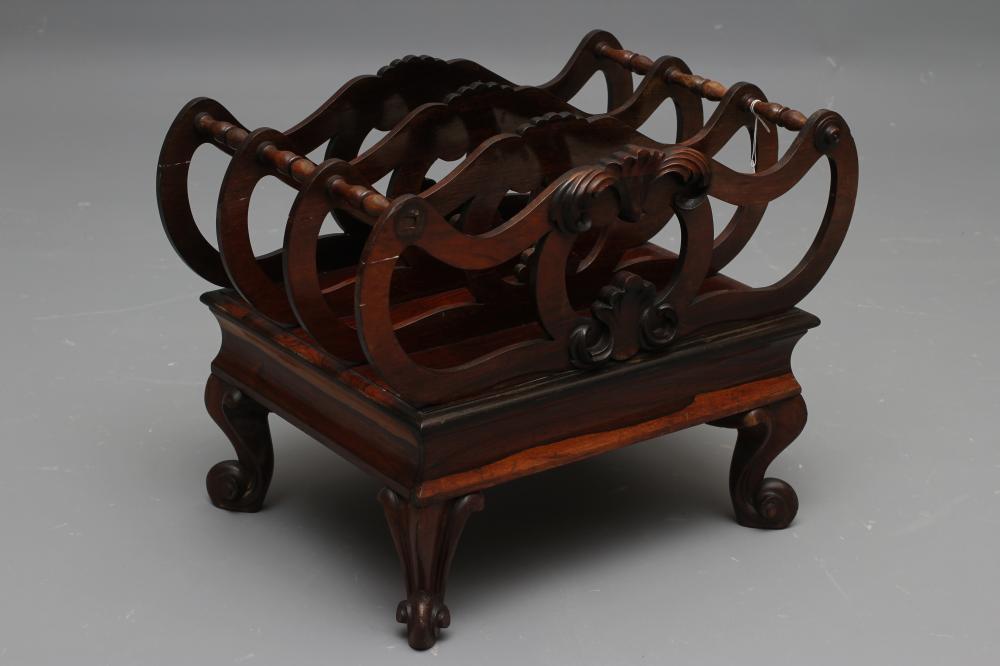 AN EARLY VICTORIAN ROSEWOOD CANTERBURY Image