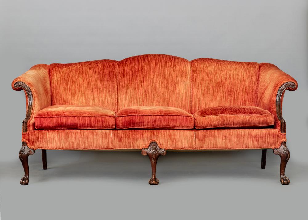 A MAHOGANY FRAMED SOFA of Georgian design Image