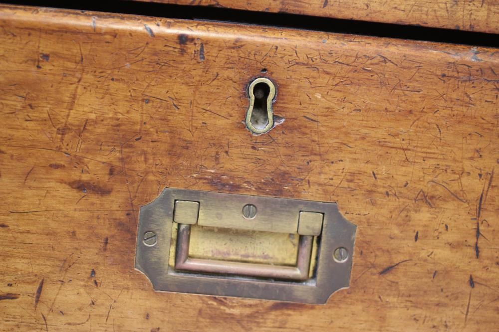 A VICTORIAN MAHOGANY CAMPAIGN TWO PART CHEST Image