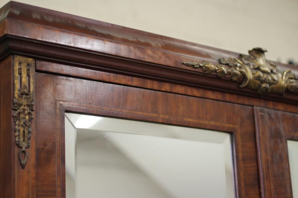 A FRENCH KINGWOOD AND STRING INLAID PART BEDROOM SUITE with gilt metal mounts Image