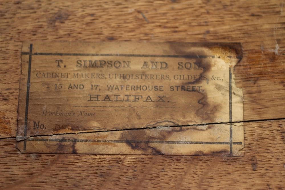 A PAIR OF VICTORIAN GOTHIC OAK AND EBONY INLAID HALL CHAIRS Image