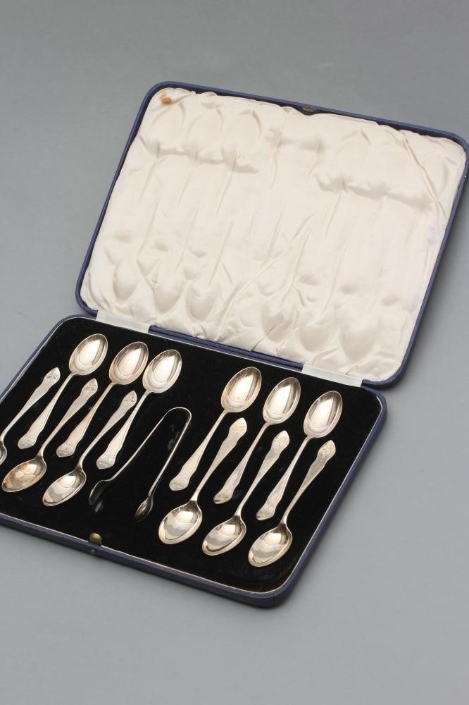 A SET OF TWELVE TEASPOONS Image