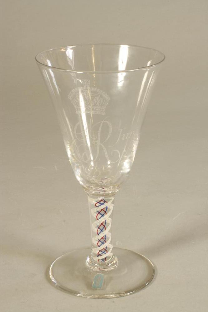 A WHITEFRIARS GLASS LIMITED EDITION ROYAL COMMEMORATIVE GOBLET Image