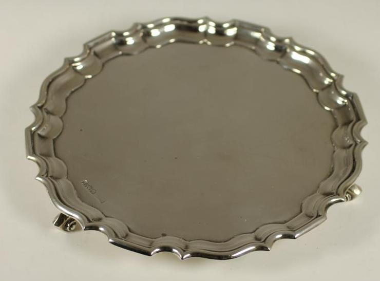 A  SILVER SMALL SALVER Image