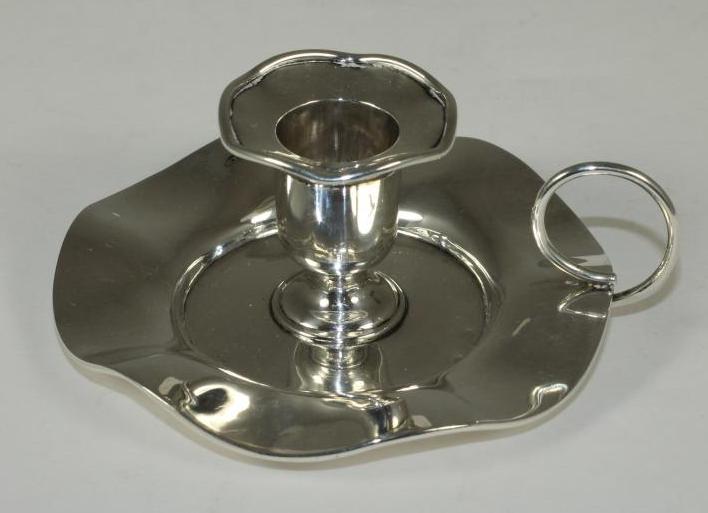 A VICTORIAN SILVER CHAMBERSTICK Image