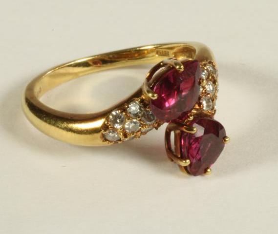 A RUBY AND DIAMOND RING Image