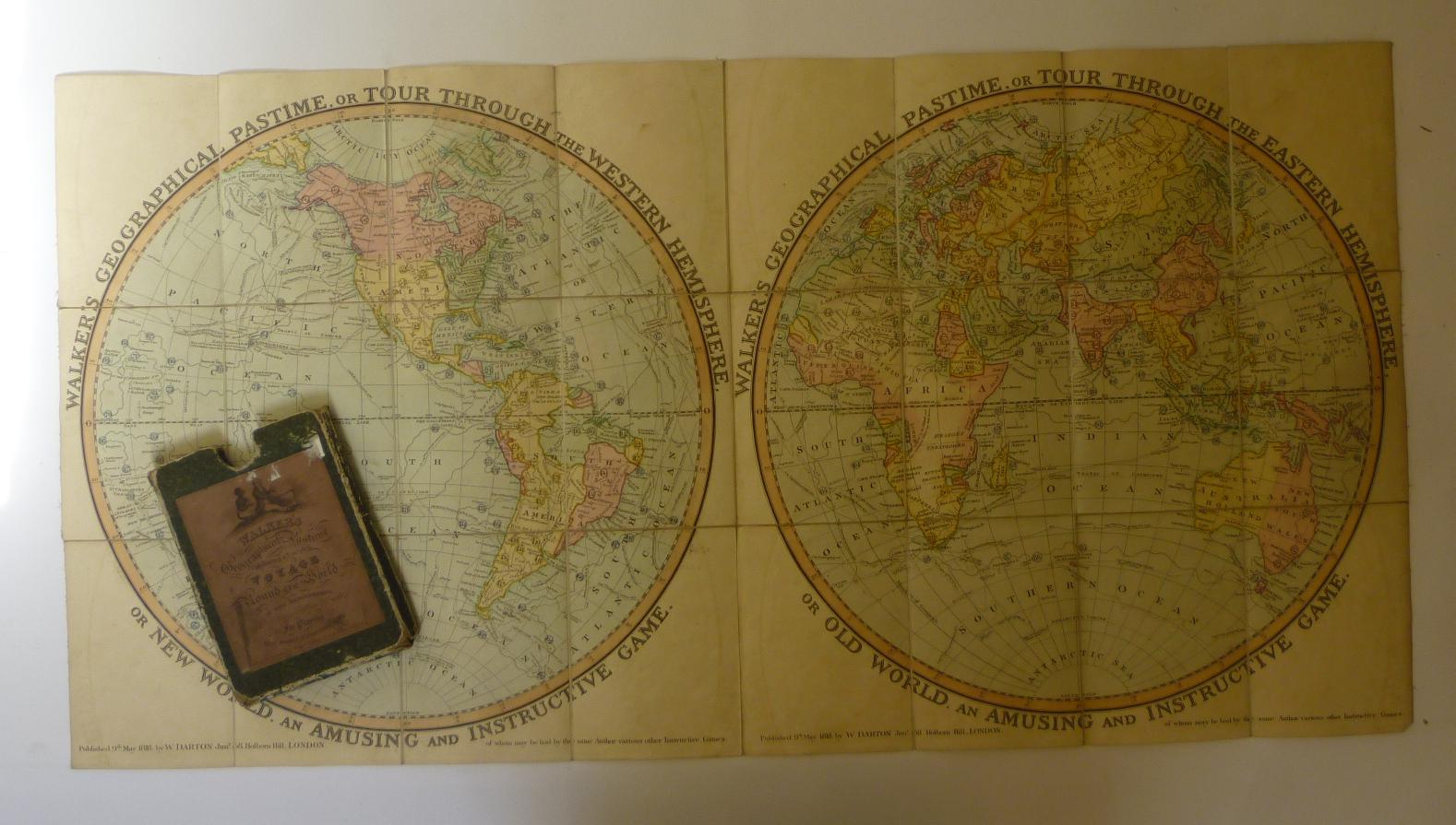 WALKER'S GEOGRAPHICAL PASTIME... COMPLETE VOYAGE ROUND THE WORLD Image