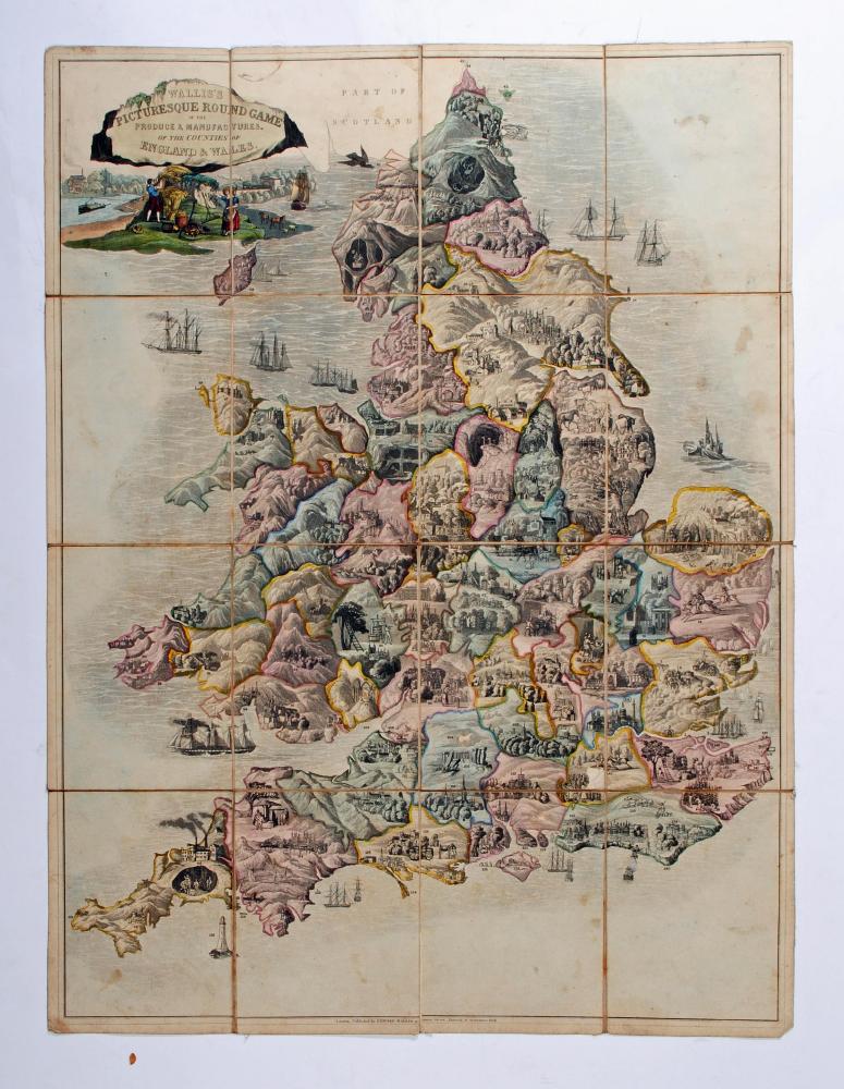 WALLIS'S PICTURESQUE ROUND GAME OF THE PRODUCE AND MANUFACTURERS of the Counties of England and Image