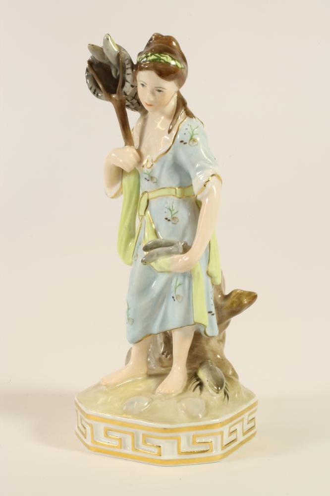 A STEVENSON & HANCOCK DERBY PORCELAIN FIGURE Image