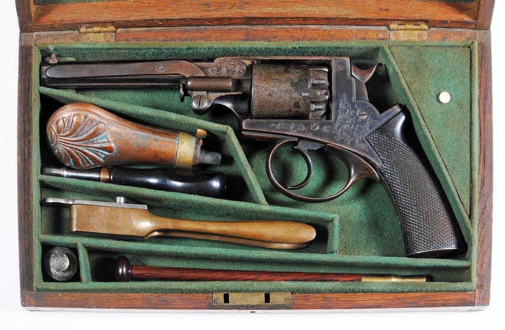 A CASED 54 BORE BEAUMONT ADAMS REVOLVER Image