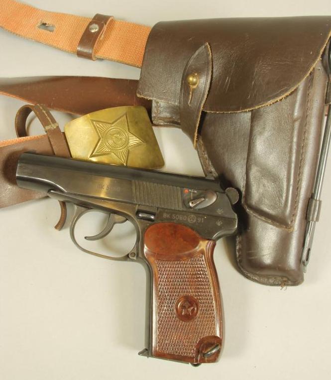 A DEACTIVATED 9MM MAKAROV RUSSIAN SEMI AUTOMATIC PISTOL Image