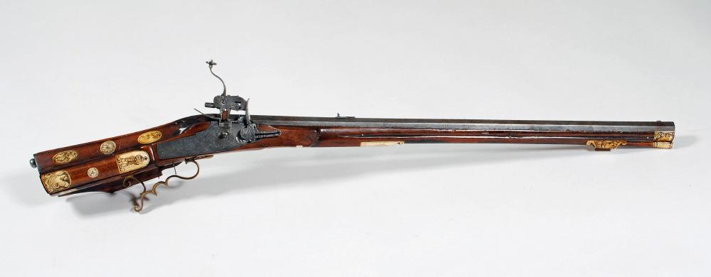 A GERMAN WHEEL-LOCK SPORTING RIFLE Image