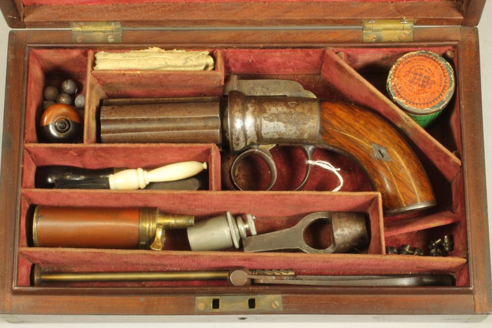 A PEPPER BOX SIX SHOT PISTOL Image