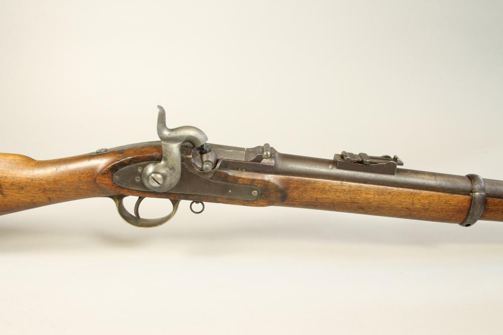 A RARE .577 MONT-STORM BREECH LOADING PERCUSSION RIFLE Image