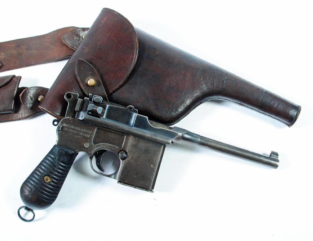 A deactivated broom handle mauser pistol Hartleys Auctioneers & Valuers