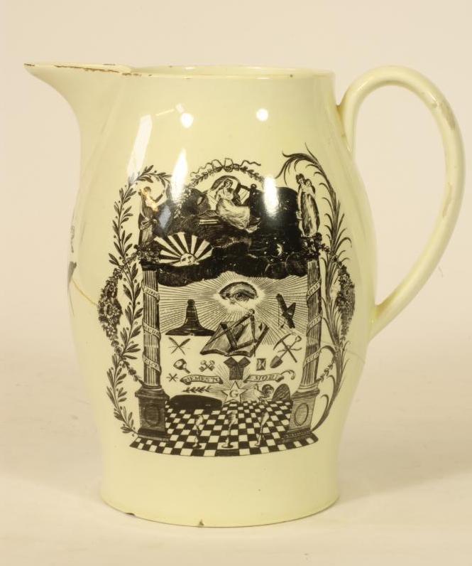 A LIVERPOOL CREAMWARE JUG Image