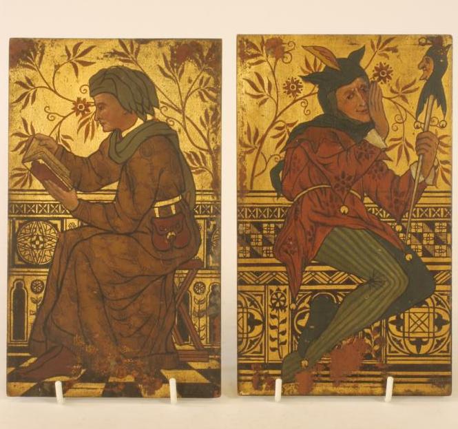 A PAIR OF AESTHETIC MAHOGANY PANELS Image