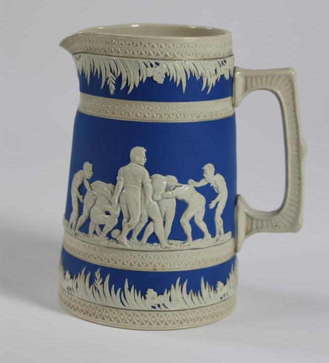 OF RUGBY INTEREST - a Copeland smear glazed stoneware jug Image