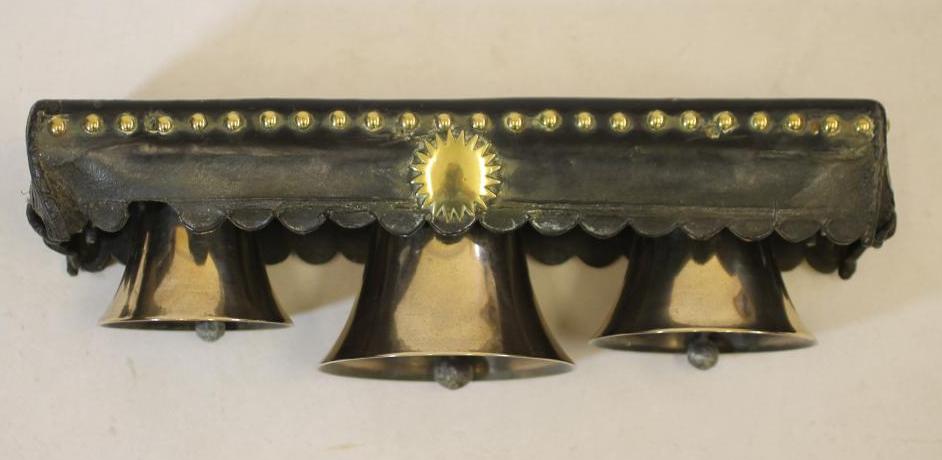 A SET OF THREE BRASS LATTEN BELLS each stamped R. Wells Image