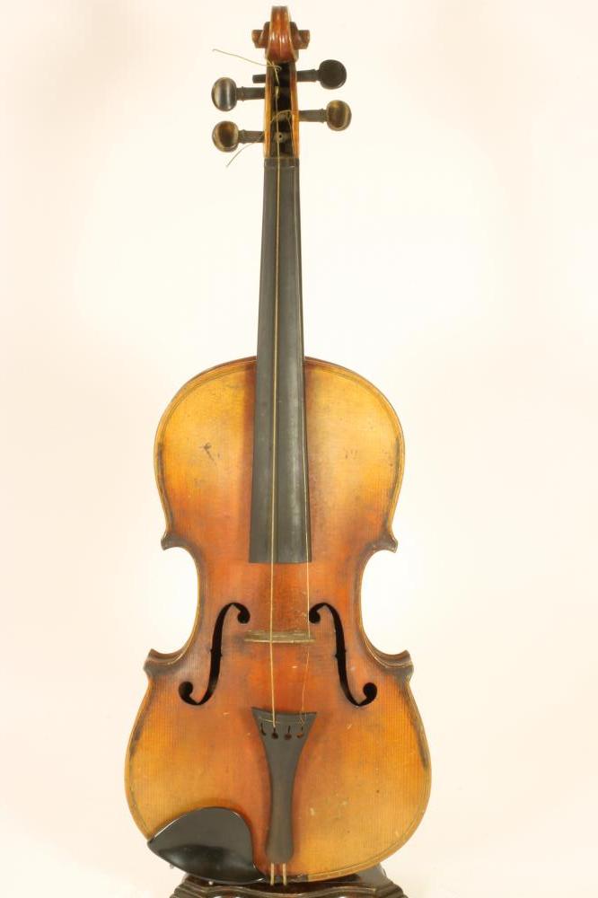 A GERMAN VIOLIN with a 14" two piece back Image