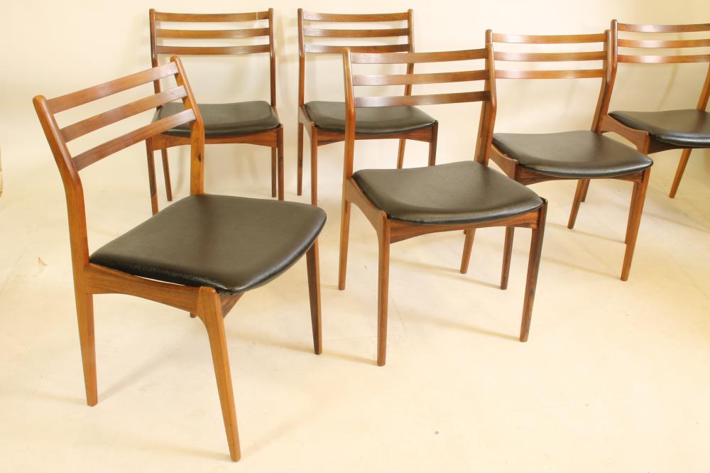 A SET OF SIX VESTERVIG ERIKSEN DANISH ROSEWOOD DINING CHAIRS Image