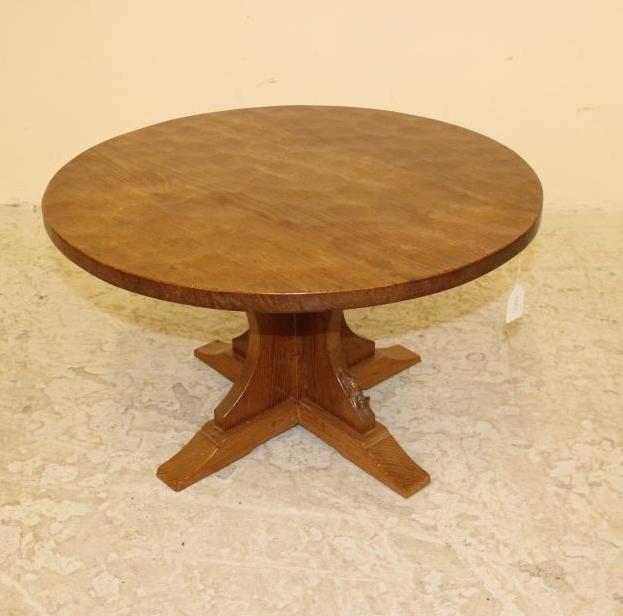 AN ADZED OAK COFFEE TABLE by Don Craven "Foxman" Image