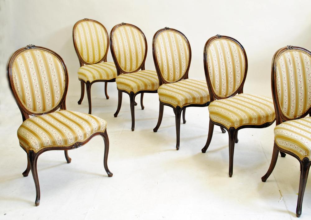 A SET OF SIX VICTORIAN MAHOGANY DINING CHAIRS of Georgian design Image