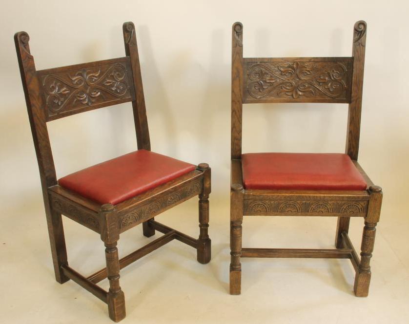 A PAIR OF LIBERTY OAK HALL CHAIRS Image